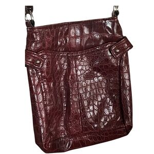 BUENO Leather Animal Print Crossbody organizer handbag